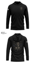 Williamson County K-9 Unit 61975120 Long Sleeve Performance Shirt with hood - 14