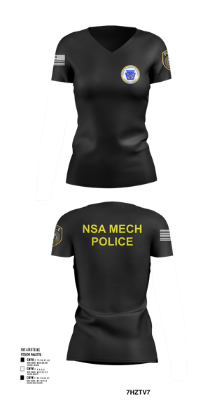 Womens Short Sleeve Vneck Shirt, NSA Mechanicsburg, , Teamtime, Team time, sublimation, custom sports apparel, team uniforms, spirit wear, spiritwear, sports uniforms, custom shirts, team store, custom team store, fundraiser sports, apparel fundraiser
