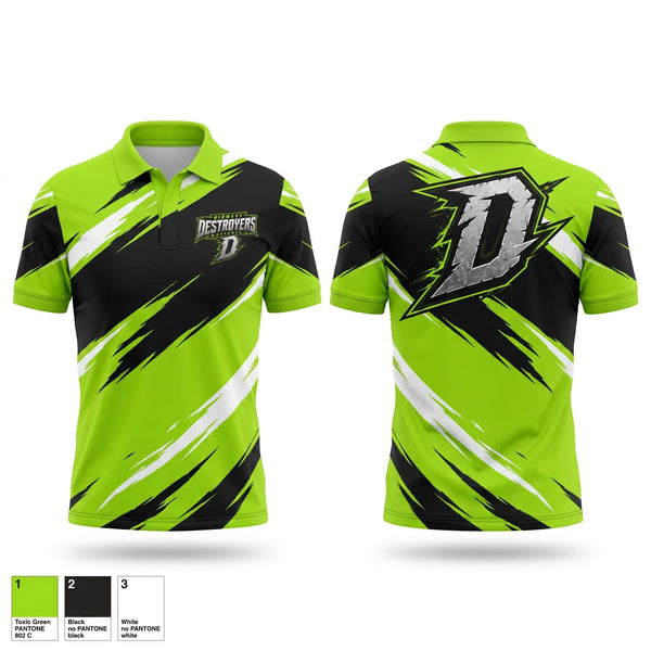 Short Sleeve Performance Polo, Midwest Destroyers, Softball, Teamtime, Team time, sublimation, custom sports apparel, team uniforms, spirit wear, spiritwear, sports uniforms, custom shirts, team store, custom team store, fundraiser sports, apparel fundraiser