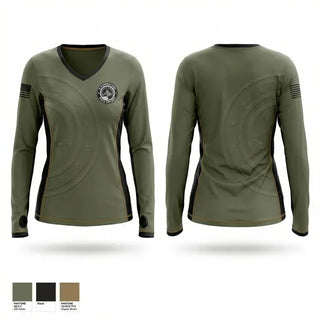 Womens Long Sleeve Vneck Shirt, Killeen police K9, Police, Teamtime, Team time, sublimation, custom sports apparel, team uniforms, spirit wear, spiritwear, sports uniforms, custom shirts, team store, custom team store, fundraiser sports, apparel fundraiser