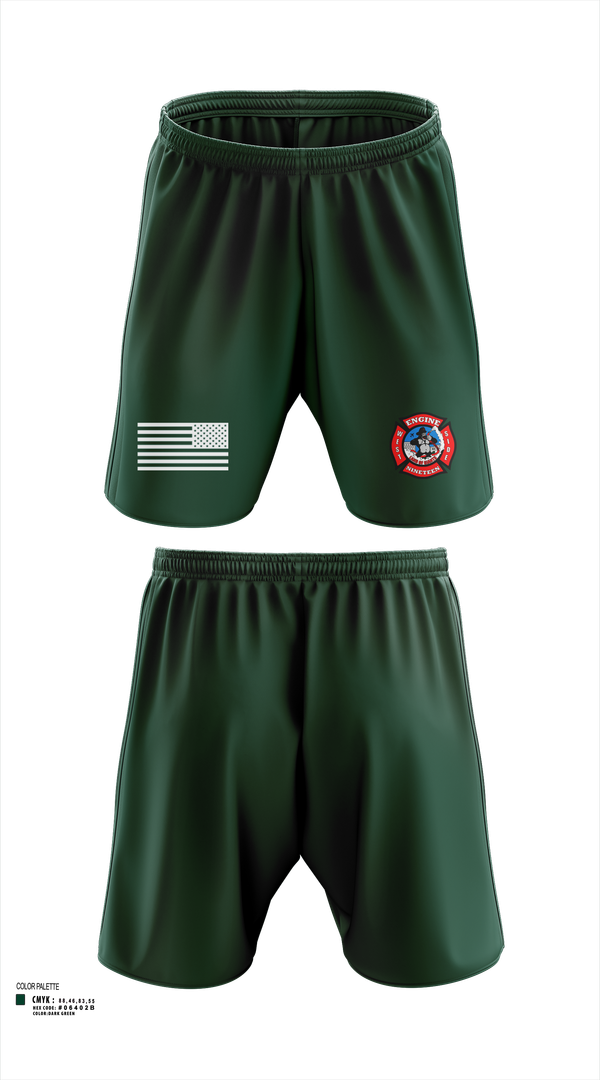 Athletic Shorts With Pockets, Station 19, Fire Department, Teamtime, Team time, sublimation, custom sports apparel, team uniforms, spirit wear, spiritwear, sports uniforms, custom shirts, team store, custom team store, fundraiser sports, apparel fundraiser