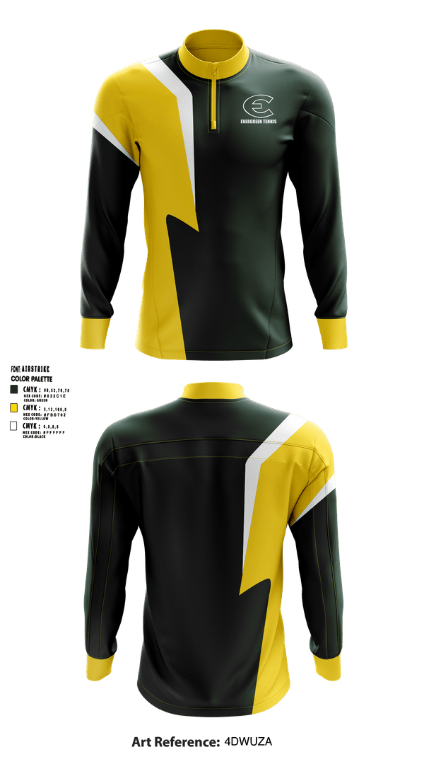 Quarter Zip Jacket, Evergreen High School Tennis, Tennis, Teamtime, Team time, sublimation, custom sports apparel, team uniforms, spirit wear, spiritwear, sports uniforms, custom shirts, team store, custom team store, fundraiser sports, apparel fundraiser