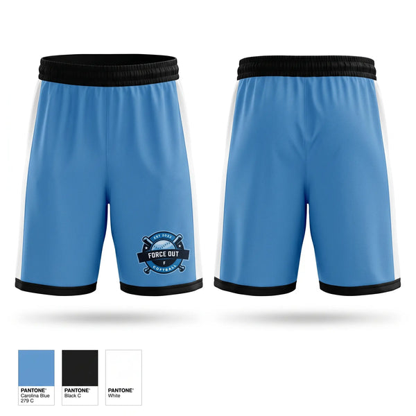Athletic Shorts With Pockets, Force Out, Softball, Teamtime, Team time, sublimation, custom sports apparel, team uniforms, spirit wear, spiritwear, sports uniforms, custom shirts, team store, custom team store, fundraiser sports, apparel fundraiser