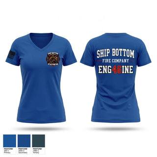Womens Short Sleeve Vneck Shirt, Ship bottom fire company, Fire Department, Teamtime, Team time, sublimation, custom sports apparel, team uniforms, spirit wear, spiritwear, sports uniforms, custom shirts, team store, custom team store, fundraiser sports, apparel fundraiser