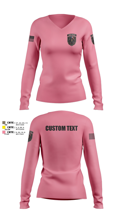 Death Dealers Airsoft 2546891 Women's Long Sleeve V-neck Shirt - 9