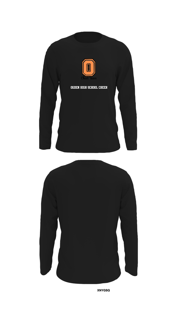 Long Sleeve Performance Shirt, Ogden High School Cheer, Cheer, Teamtime, Team time, sublimation, custom sports apparel, team uniforms, spirit wear, spiritwear, sports uniforms, custom shirts, team store, custom team store, fundraiser sports, apparel fundraiser