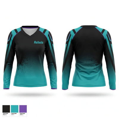 Rebels Women's Long Sleeve V-neck Shirt - 1