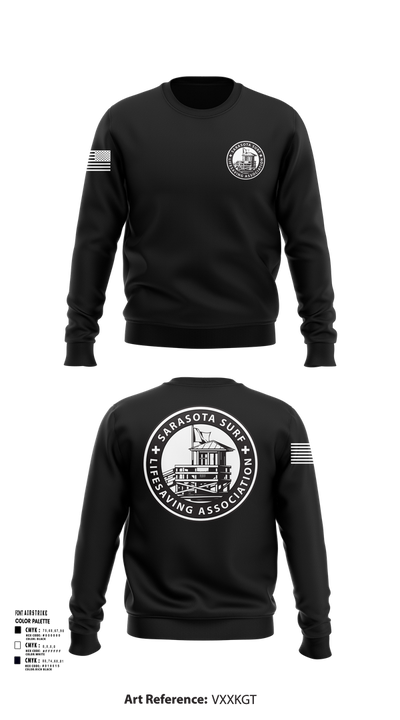 Sarasota Surf Lifesaving Association 11699985 Crew Neck Sweatshirt - 101