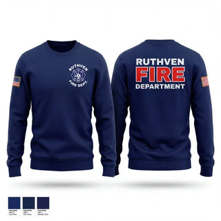 Crew Neck Sweatshirt, Ruthven Fire Department, Fire Department, Teamtime, Team time, sublimation, custom sports apparel, team uniforms, spirit wear, spiritwear, sports uniforms, custom shirts, team store, custom team store, fundraiser sports, apparel fundraiser