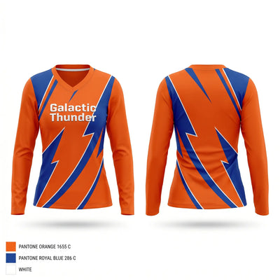 Galactic Thunder 70695916 Women's Long Sleeve V-neck Shirt - 1