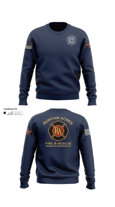 RUNYAN ACRES FIRE DEPARTMENT 34134469 Crew Neck Sweatshirt - 21
