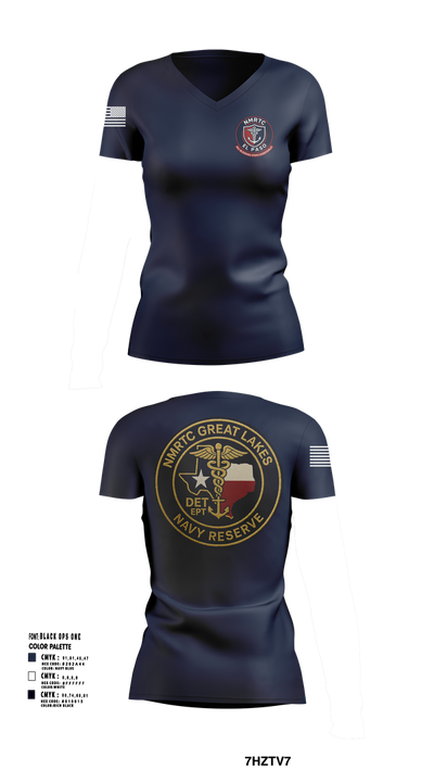 NMRTC El Paso 64078462 Women's Short Sleeve V-neck Shirt - 107
