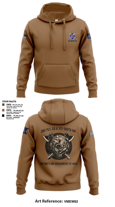 Co A, 1st-160th INF, 79th IBCT 97835057 Hoodie - 12