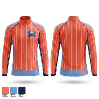 Quarter Zip Jacket, Back bay blue crabs, Baseball, Teamtime, Team time, sublimation, custom sports apparel, team uniforms, spirit wear, spiritwear, sports uniforms, custom shirts, team store, custom team store, fundraiser sports, apparel fundraiser