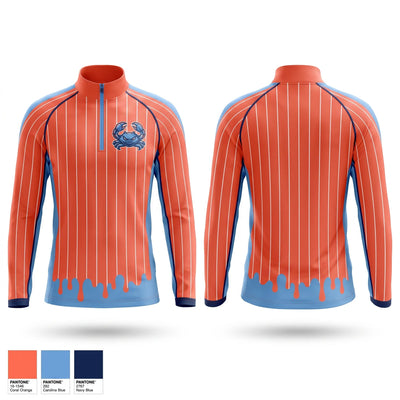 Back bay blue crabs Quarter Zip Jacket - 1