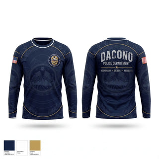 Long Sleeve Performance Shirt, Dacono Police Department, Police, Teamtime, Team time, sublimation, custom sports apparel, team uniforms, spirit wear, spiritwear, sports uniforms, custom shirts, team store, custom team store, fundraiser sports, apparel fundraiser
