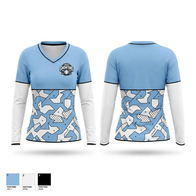 Indy Showtime Women's Long Sleeve V-neck Shirt - 1