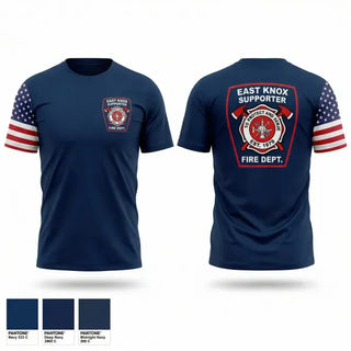 Short Sleeve Performance Shirt, East Knox Supporter, Fire Department, Teamtime, Team time, sublimation, custom sports apparel, team uniforms, spirit wear, spiritwear, sports uniforms, custom shirts, team store, custom team store, fundraiser sports, apparel fundraiser