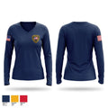 Wheeling Police Department Women's Long Sleeve V-neck Shirt - 1
