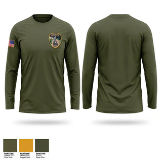 Long Sleeve Performance Shirt, Shoshone Sheriffs Office, Police, Teamtime, Team time, sublimation, custom sports apparel, team uniforms, spirit wear, spiritwear, sports uniforms, custom shirts, team store, custom team store, fundraiser sports, apparel fundraiser