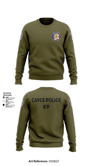 Crew Neck Sweatshirt, Cayce Police K9, , Teamtime, Team time, sublimation, custom sports apparel, team uniforms, spirit wear, spiritwear, sports uniforms, custom shirts, team store, custom team store, fundraiser sports, apparel fundraiser