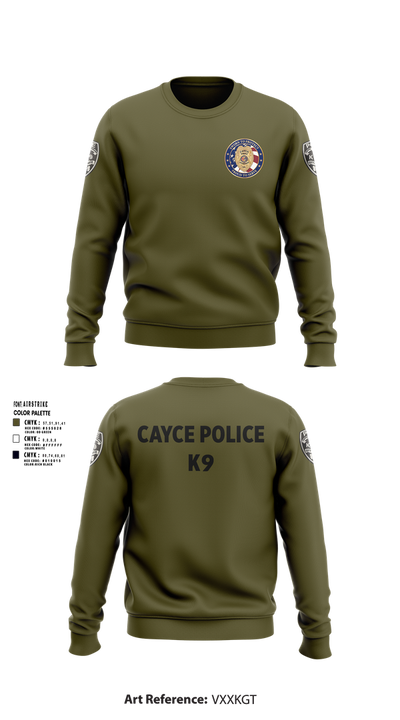 Cayce Police K9 35627395 Crew Neck Sweatshirt - 102