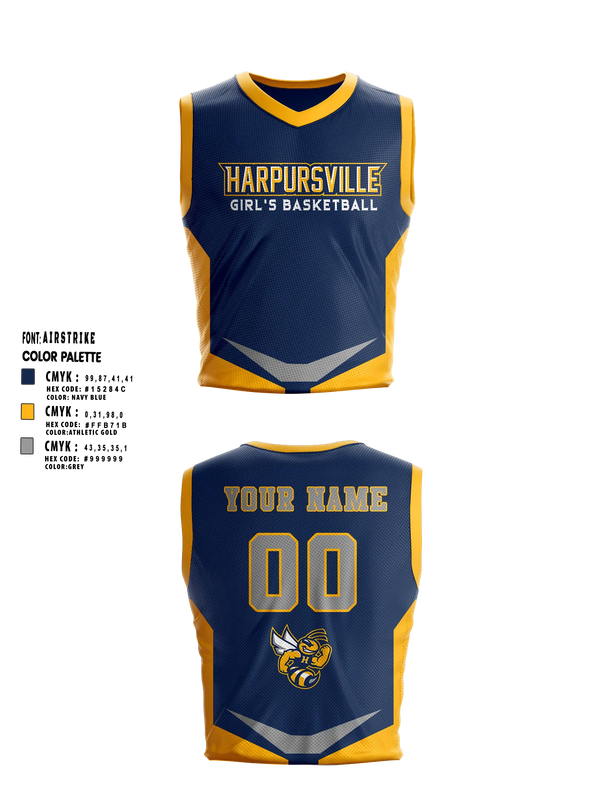 Womens Basketball Jersey, Harpursville Hornets, Women's Basketball, Teamtime, Team time, sublimation, custom sports apparel, team uniforms, spirit wear, spiritwear, sports uniforms, custom shirts, team store, custom team store, fundraiser sports, apparel fundraiser