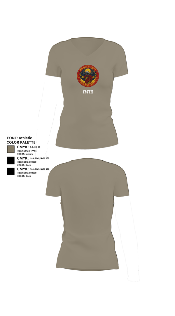 Womens Short Sleeve Vneck Shirt, 174th, , Teamtime, Team time, sublimation, custom sports apparel, team uniforms, spirit wear, spiritwear, sports uniforms, custom shirts, team store, custom team store, fundraiser sports, apparel fundraiser