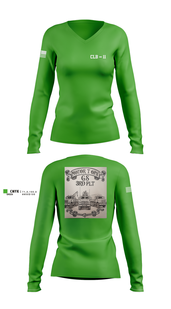 Womens Long Sleeve Vneck Shirt, CLB-11, , Teamtime, Team time, sublimation, custom sports apparel, team uniforms, spirit wear, spiritwear, sports uniforms, custom shirts, team store, custom team store, fundraiser sports, apparel fundraiser