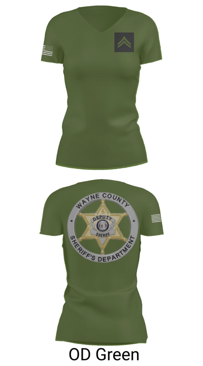 Wayne County Sheriff’s Department 8145507 Women's Short Sleeve V-neck Shirt - 46