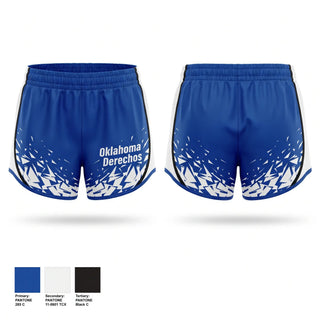 Womens Shorts, Oklahoma Derechos, Baseball, Teamtime, Team time, sublimation, custom sports apparel, team uniforms, spirit wear, spiritwear, sports uniforms, custom shirts, team store, custom team store, fundraiser sports, apparel fundraiser