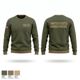 Crew Neck Sweatshirt, United States Border Patrol, Police, Teamtime, Team time, sublimation, custom sports apparel, team uniforms, spirit wear, spiritwear, sports uniforms, custom shirts, team store, custom team store, fundraiser sports, apparel fundraiser