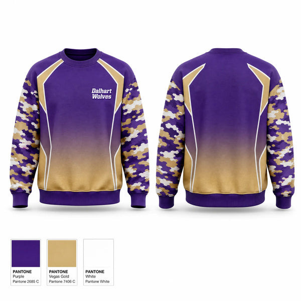 Crew Neck Sweatshirt, Dalhart Wolves, Baseball, Teamtime, Team time, sublimation, custom sports apparel, team uniforms, spirit wear, spiritwear, sports uniforms, custom shirts, team store, custom team store, fundraiser sports, apparel fundraiser