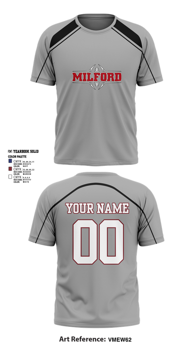 Milford Eagles Pop Warner Football and Cheer 85500081 Short Sleeve Performance Shirt - 7 (1)