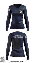 Dixon Fire department 34142133 Women's Long Sleeve V-neck Shirt - 1