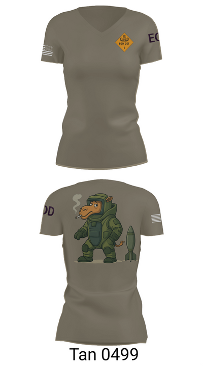 1st EOD DET 18111177 Women's Short Sleeve V-neck Shirt - 68