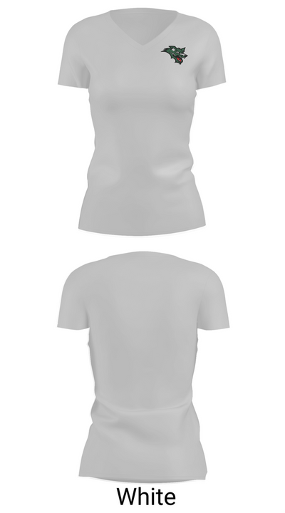 Conifer Lobos Baseball 33151461 Women's Short Sleeve V-neck Shirt - 19