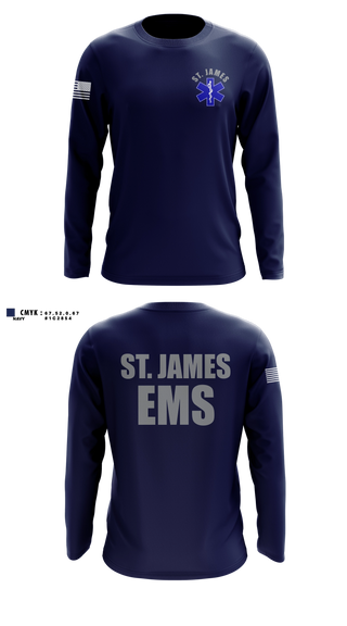 Long Sleeve Performance Shirt, St. James EMS, EMS/EMT, Teamtime, Team time, sublimation, custom sports apparel, team uniforms, spirit wear, spiritwear, sports uniforms, custom shirts, team store, custom team store, fundraiser sports, apparel fundraiser