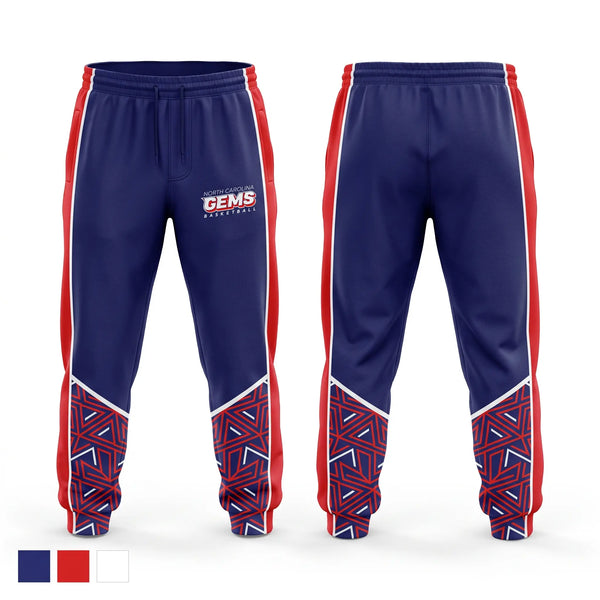 Sweatpants, NC LADY GEMS, Women's Basketball, Teamtime, Team time, sublimation, custom sports apparel, team uniforms, spirit wear, spiritwear, sports uniforms, custom shirts, team store, custom team store, fundraiser sports, apparel fundraiser
