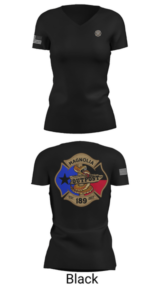 Womens Short Sleeve Vneck Shirt, Magnolia 189, Fire Department, Teamtime, Team time, sublimation, custom sports apparel, team uniforms, spirit wear, spiritwear, sports uniforms, custom shirts, team store, custom team store, fundraiser sports, apparel fundraiser
