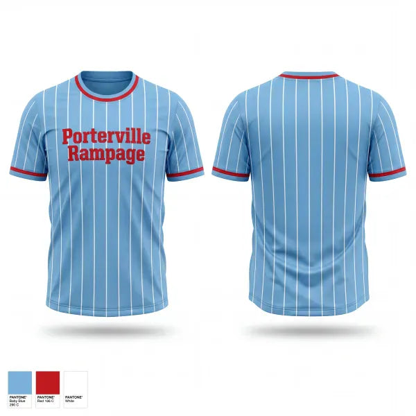 Soft Poly Tee Cotton Like Feel, Porterville Rampage, Softball, Teamtime, Team time, sublimation, custom sports apparel, team uniforms, spirit wear, spiritwear, sports uniforms, custom shirts, team store, custom team store, fundraiser sports, apparel fundraiser