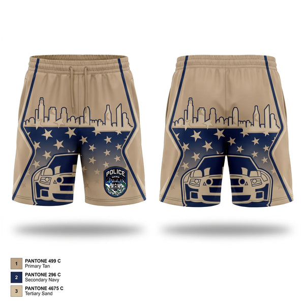 Athletic Shorts With Pockets, NYPD Auto Crime, Police, Teamtime, Team time, sublimation, custom sports apparel, team uniforms, spirit wear, spiritwear, sports uniforms, custom shirts, team store, custom team store, fundraiser sports, apparel fundraiser
