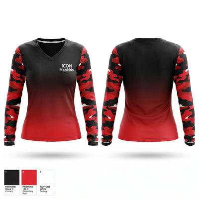 ICON Hapkido Women's Long Sleeve V-neck Shirt - 1