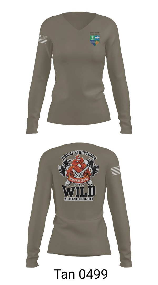 Womens Long Sleeve Vneck Shirt, N.Bryan, Fire Department, Teamtime, Team time, sublimation, custom sports apparel, team uniforms, spirit wear, spiritwear, sports uniforms, custom shirts, team store, custom team store, fundraiser sports, apparel fundraiser
