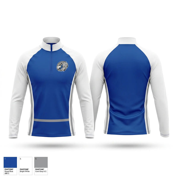 Quarter Zip Jacket, York Falcons, Cheer, Teamtime, Team time, sublimation, custom sports apparel, team uniforms, spirit wear, spiritwear, sports uniforms, custom shirts, team store, custom team store, fundraiser sports, apparel fundraiser