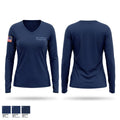 West Limestone Fire Department 66607619 Women's Long Sleeve V-neck Shirt - 1