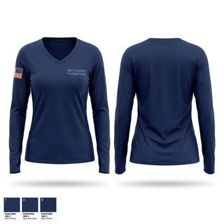 Womens Long Sleeve Vneck Shirt, West Limestone Fire Department, Fire Department, Teamtime, Team time, sublimation, custom sports apparel, team uniforms, spirit wear, spiritwear, sports uniforms, custom shirts, team store, custom team store, fundraiser sports, apparel fundraiser