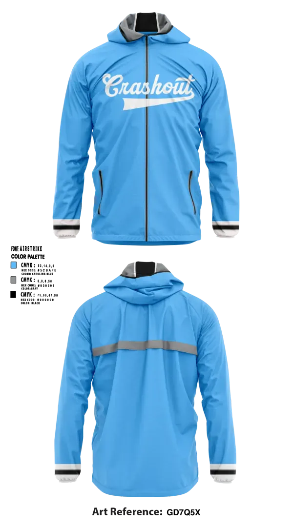 Windbreaker, Crashout Baseball, Baseball, Teamtime, Team time, sublimation, custom sports apparel, team uniforms, spirit wear, spiritwear, sports uniforms, custom shirts, team store, custom team store, fundraiser sports, apparel fundraiser