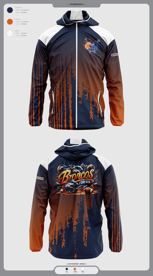 Windbreaker, Lady Broncos, Cheer, Teamtime, Team time, sublimation, custom sports apparel, team uniforms, spirit wear, spiritwear, sports uniforms, custom shirts, team store, custom team store, fundraiser sports, apparel fundraiser