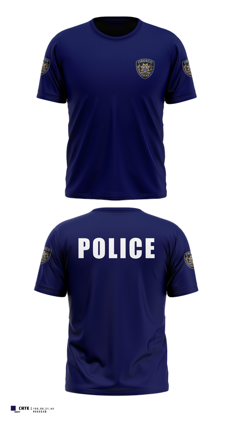 Short Sleeve Performance Shirt, Cresco Police Department, Police, Teamtime, Team time, sublimation, custom sports apparel, team uniforms, spirit wear, spiritwear, sports uniforms, custom shirts, team store, custom team store, fundraiser sports, apparel fundraiser